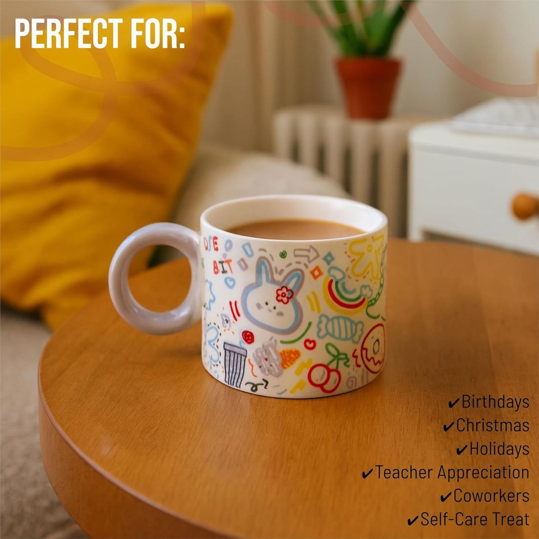 Kawaii 12oz Ceramic Coffee Mug