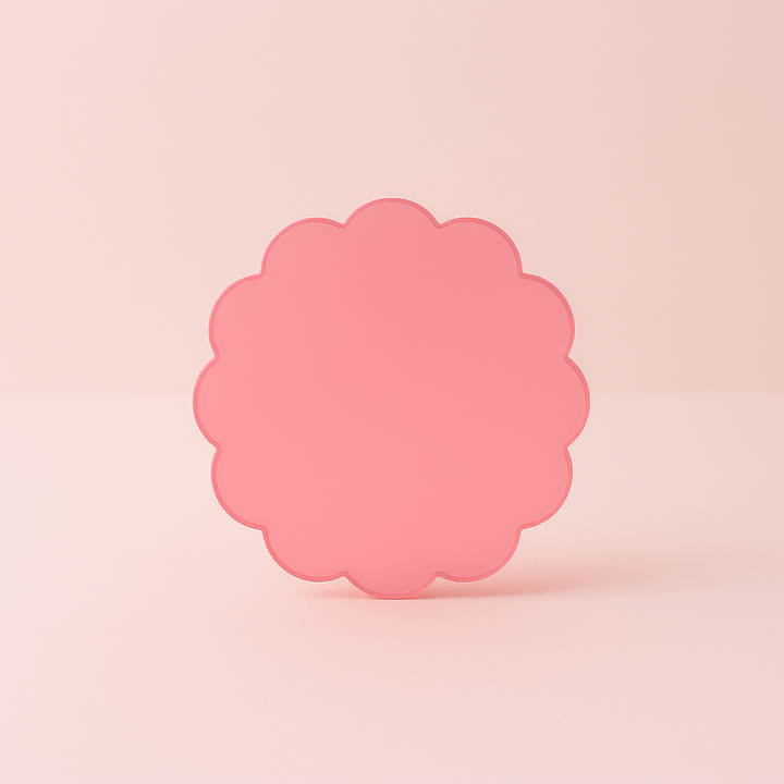 Scallop Round Drink Coasters Set of 4