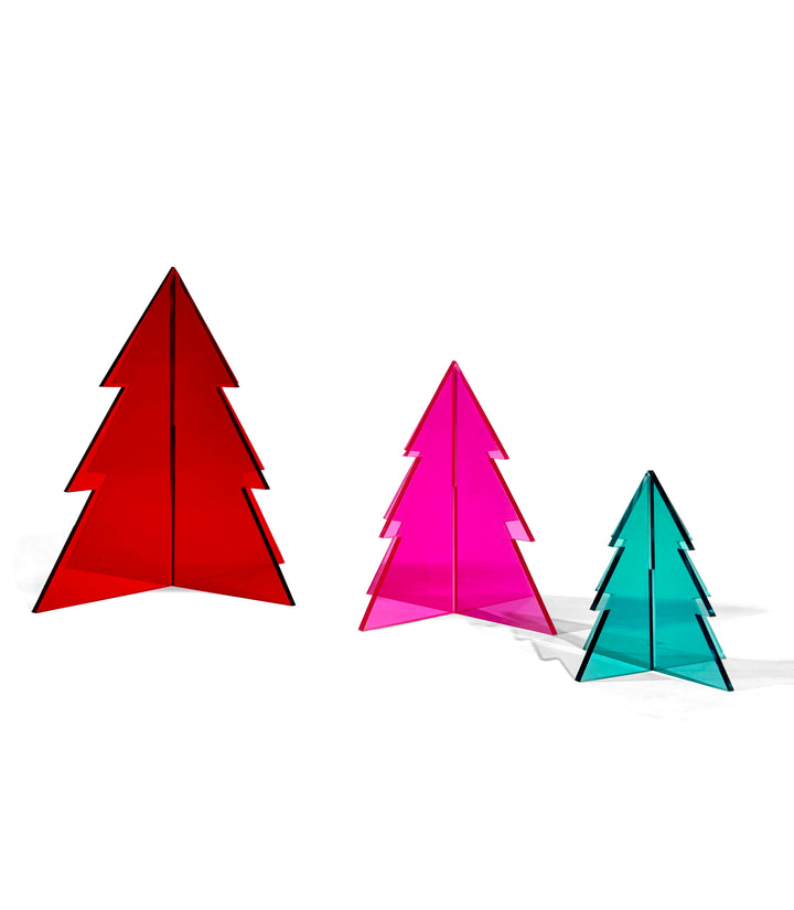 Rainbow Acrylic Mini Christmas Trees - Decorative Tabletop Christmas Trees for Holiday Home Decor (Copy)