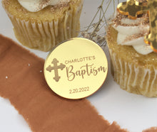 Load image into Gallery viewer, baptism cupcake topper
