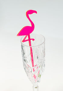 flamingo drink stirrer