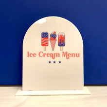 Load image into Gallery viewer, ice cream menu
