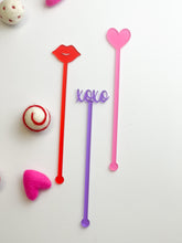 Load image into Gallery viewer, valentines day drink stirrers

