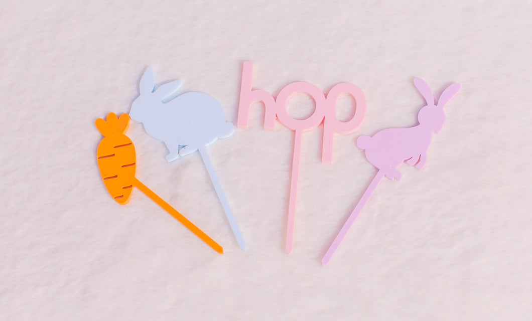 bunny cupcake toppers