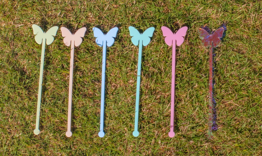 Butterfly drink stirrers