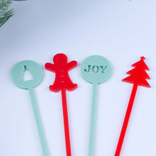 Load image into Gallery viewer, holiday drink stirrers
